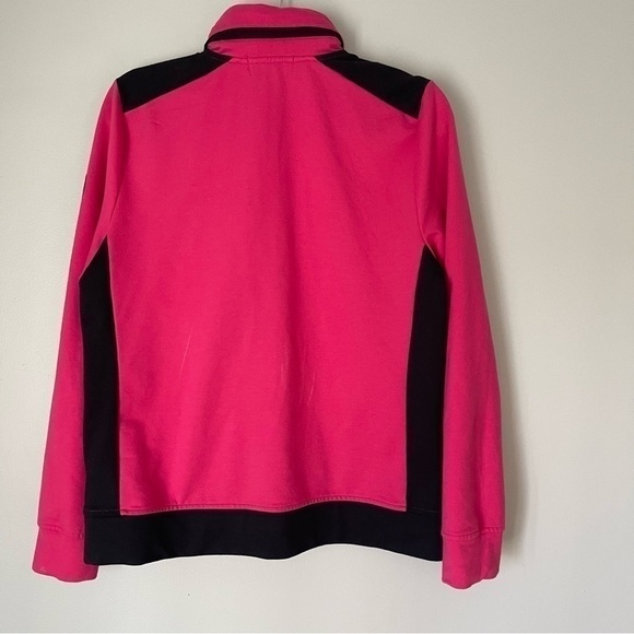 L-RL Lauren Active Colorblock Full Zip Long Sleeve Hidden Hood Jacket - Picture 6 of 12
